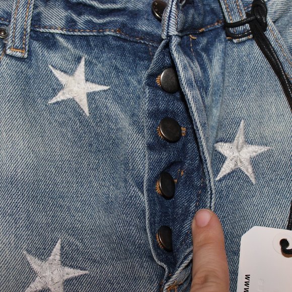 VELVET HEART Denim Skirt Stars Distressed - Picture 3 of 7